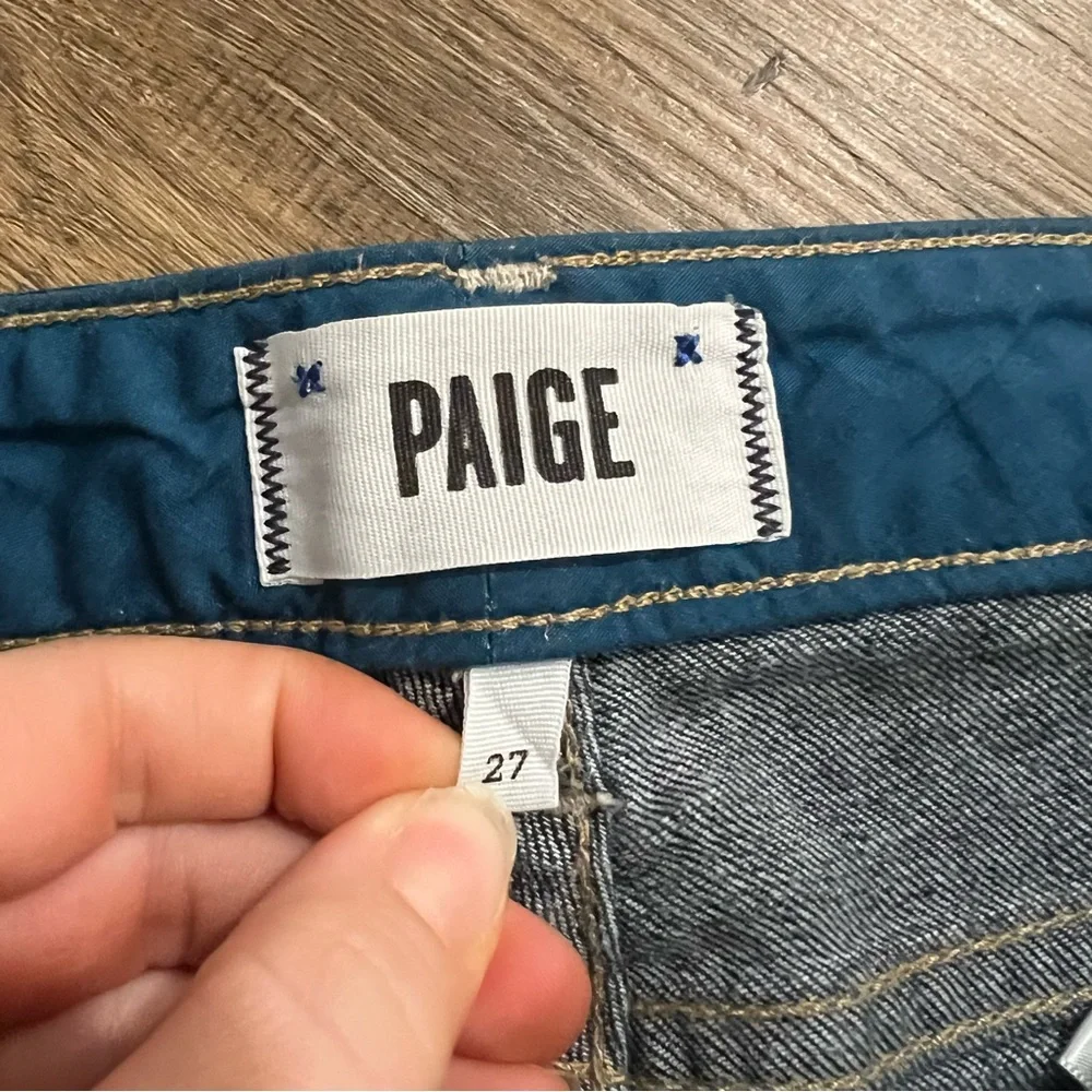 PAIGE Jimmy Jimmy Dark Wash Denim Jean Shorts Jorts Size 27 Casual Summer